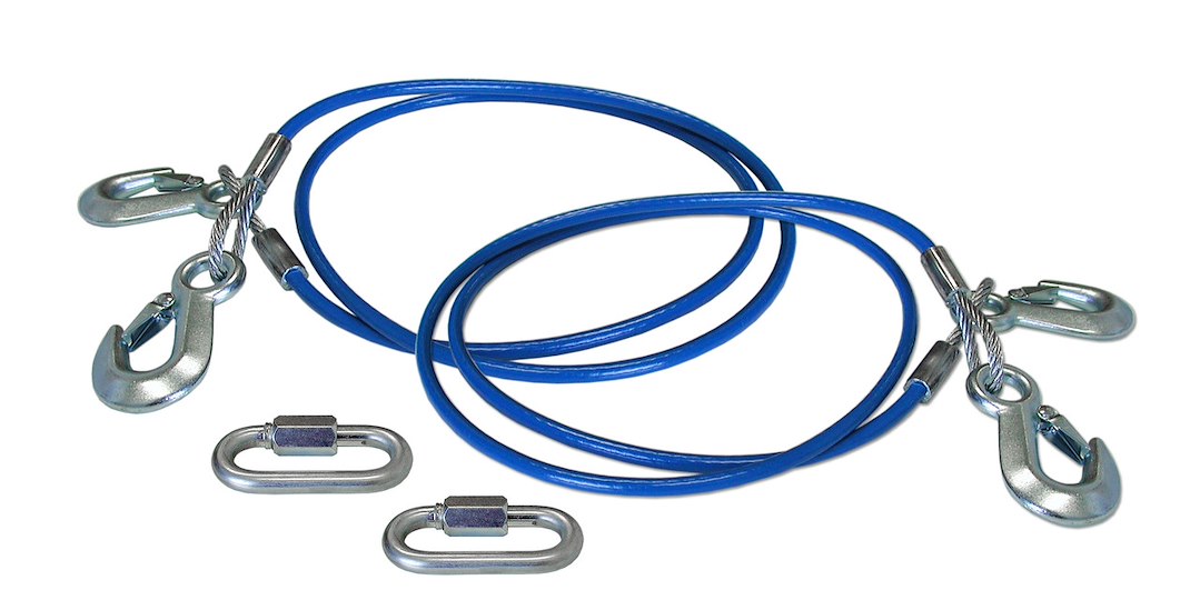 Roadmaster 646 1PR Double-Hook Safety Cables for Towing and Vehicle Safety
