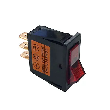 WIRTHCO 20532 On/Off Illuminated Red Rock Switch for Heavy-Duty Applications