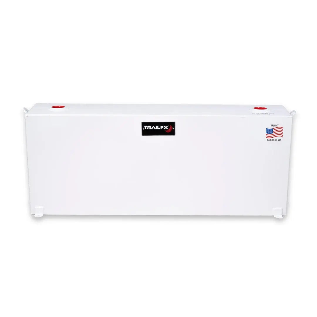 TrailFX 37 Gallon White Steel Rectangle Fuel Tank - Part Number 21040SW