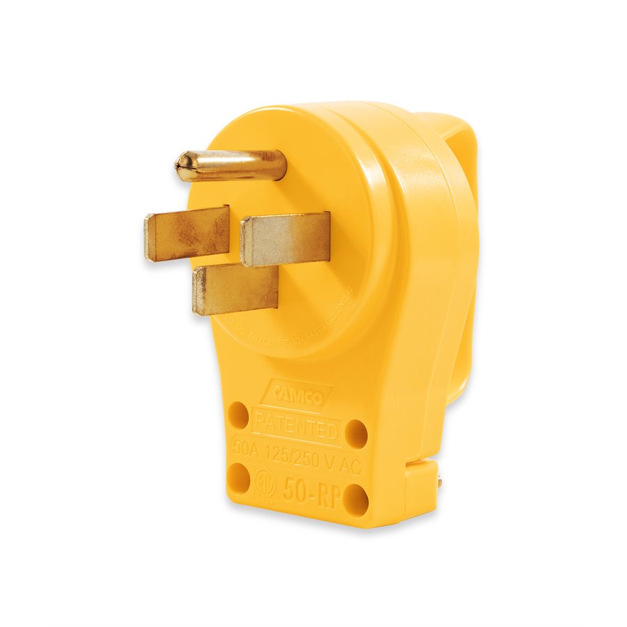 Camco 55252 50 Amp Replacement Plug BU for RV and Marine Applications