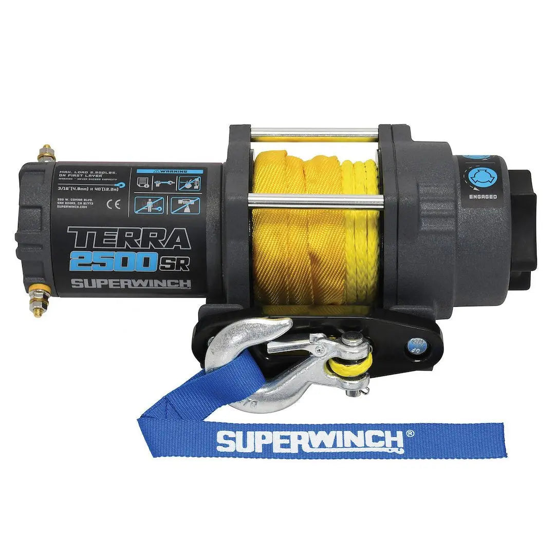 Superwinch 2500 lbs. 12V DC Winch with 3/16 inch x 40 ft Rope