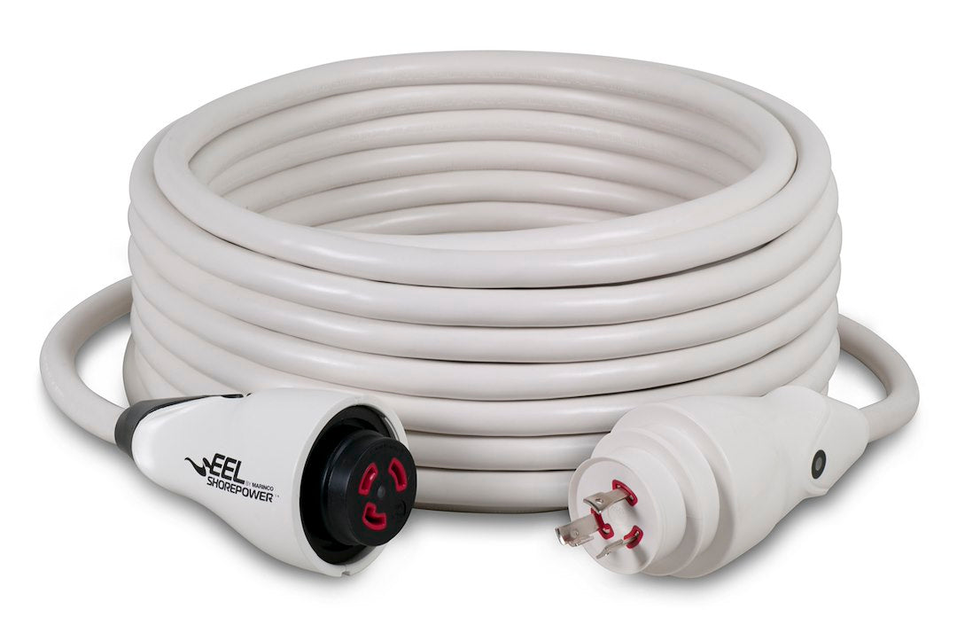 Marinco CS3050W 30-Amp 125V White Electric Cordset – 50 Feet
