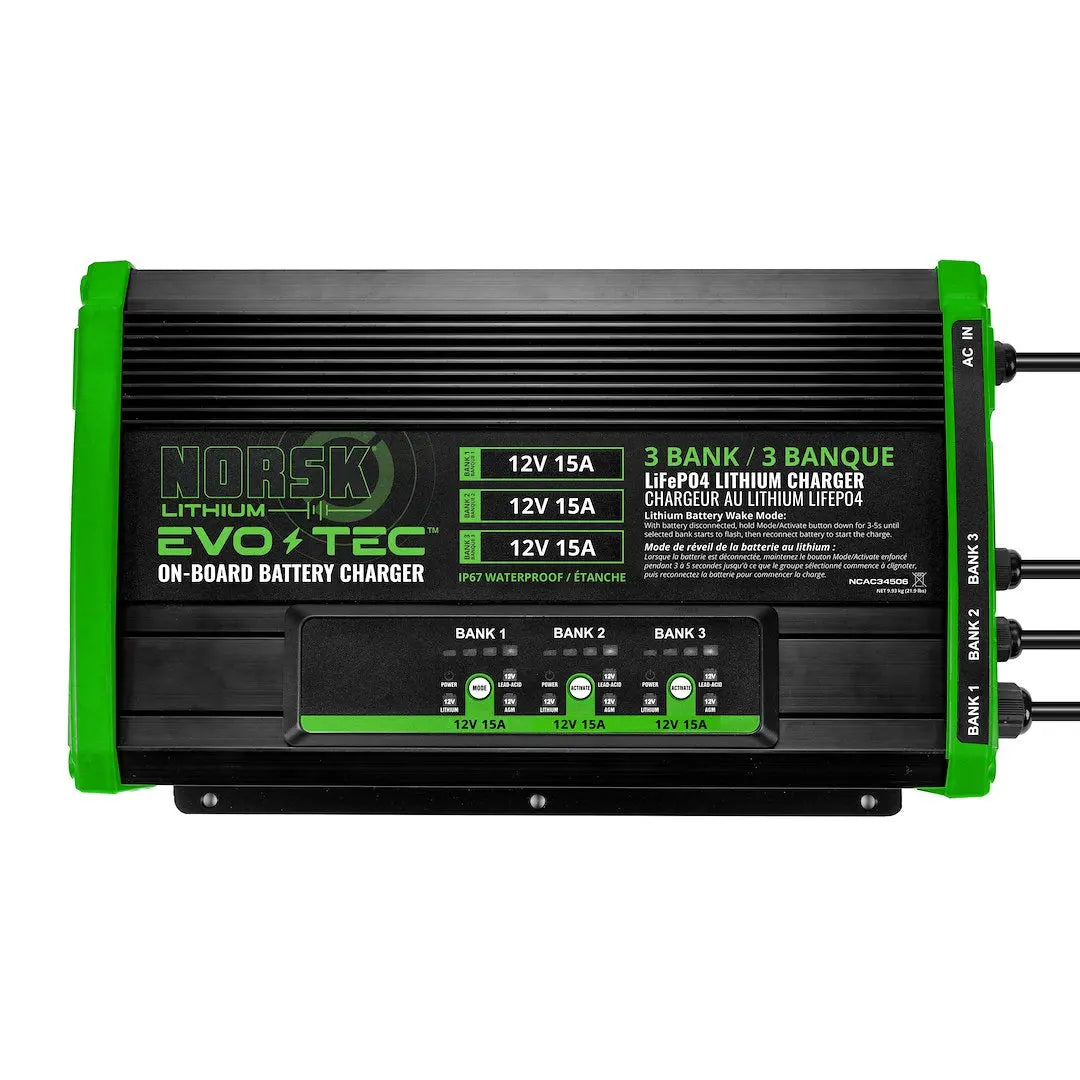 NORSK INC NCAC34506 3B 12V-15A & 12V15A Multi-Channel Battery Charger