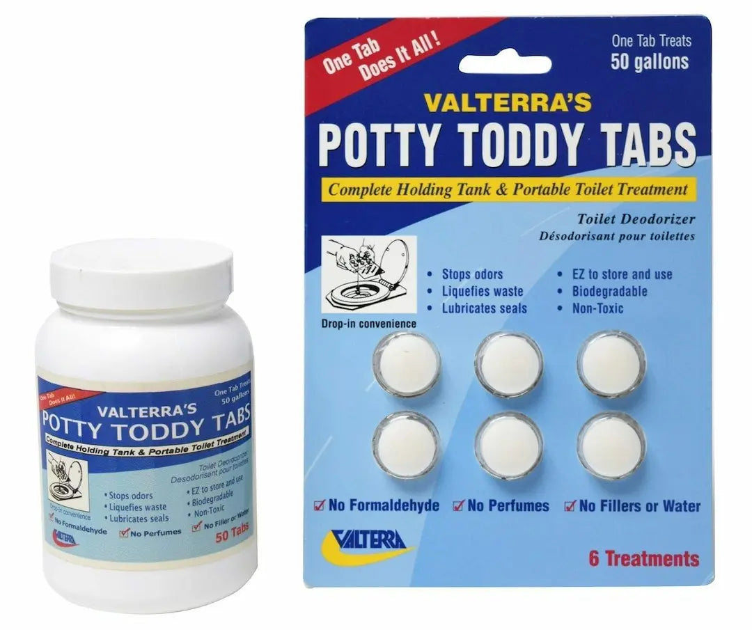 Valterra LLC Potty Toddy Tabs 6 Count - Portable Toilet Freshening Tablets