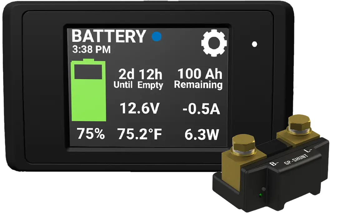 GO POWER GP-BMG Battery Manager with 500A Shunt - Reliable Battery Monitoring System
