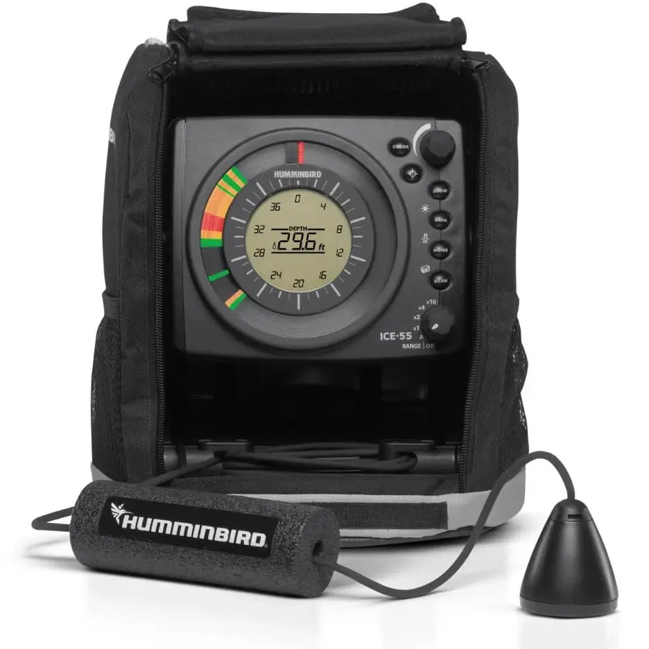 Humminbird ICE-55 Ice Fishing Flasher - Compact Fish Finder for Winter Angling