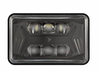 JW Speaker 8800-LB-12/24 DOT/ECE RHT Black LED Headlight for Heavy-Duty Vehicles