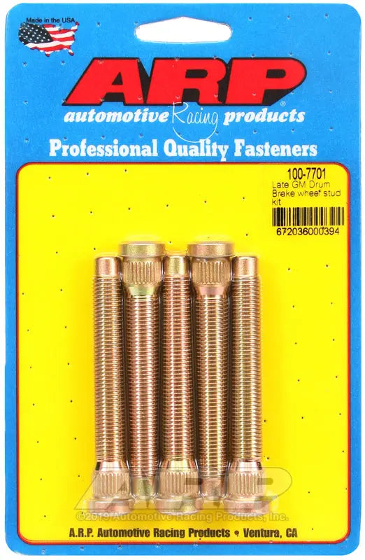 ARP 1007701 Wheel Stud - 7/16 Inch Diameter, 2 Inches Long, Pack of 5