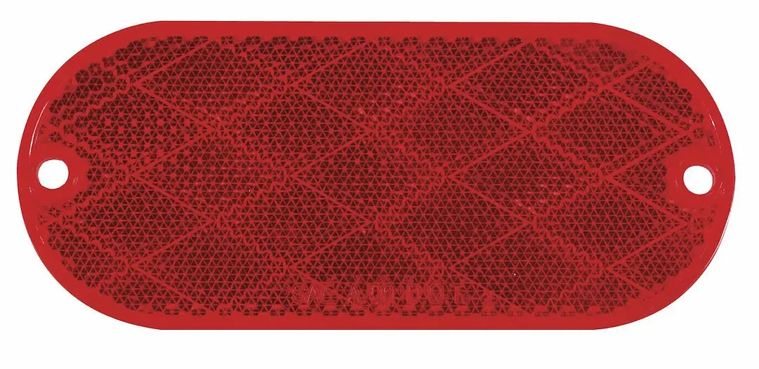 Optronics RE11RBP Oblong Reflector Red for Enhanced Vehicle Visibility