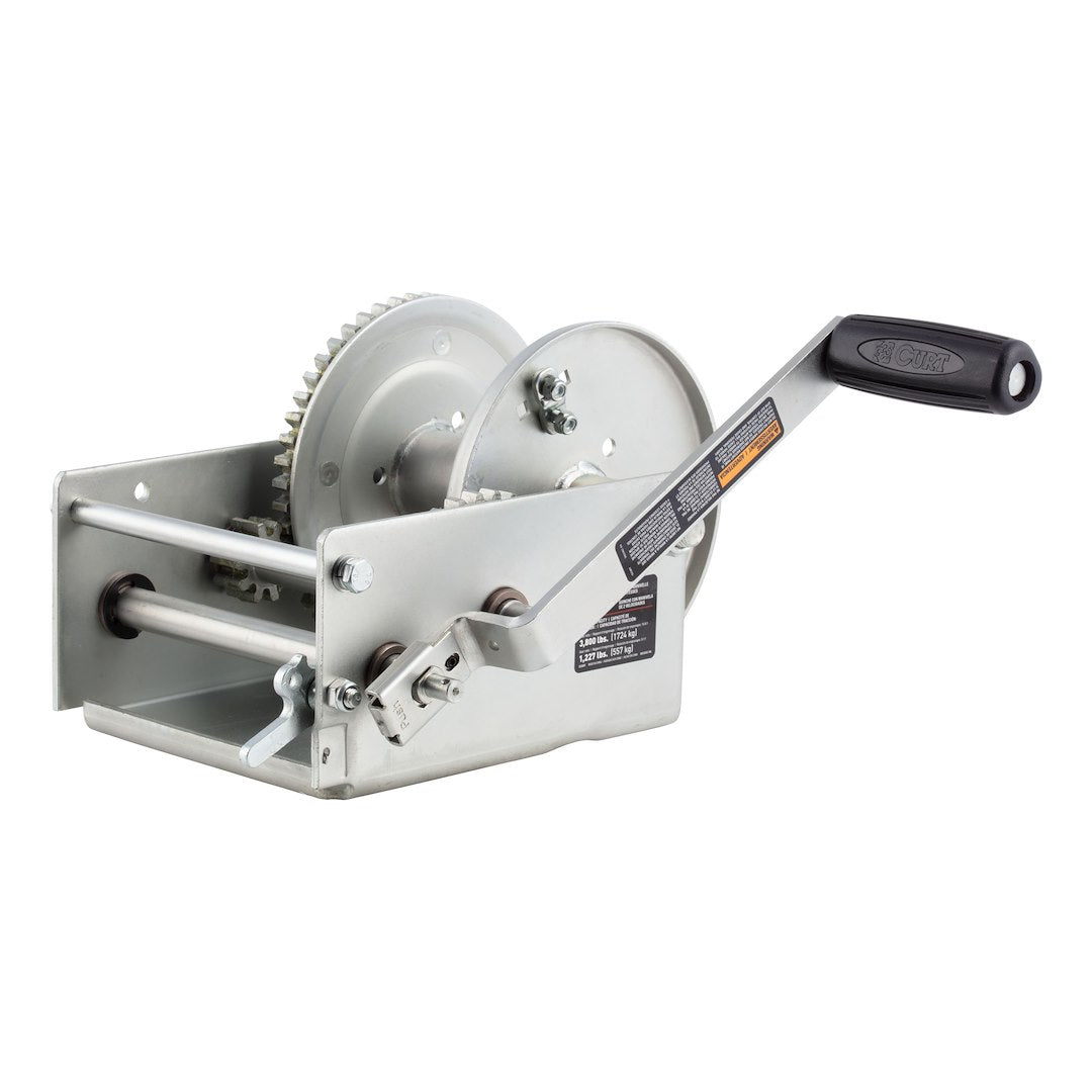 CURT Manufacturing 29538 2-Speed Winch for Heavy-Duty Lifting and Pulling