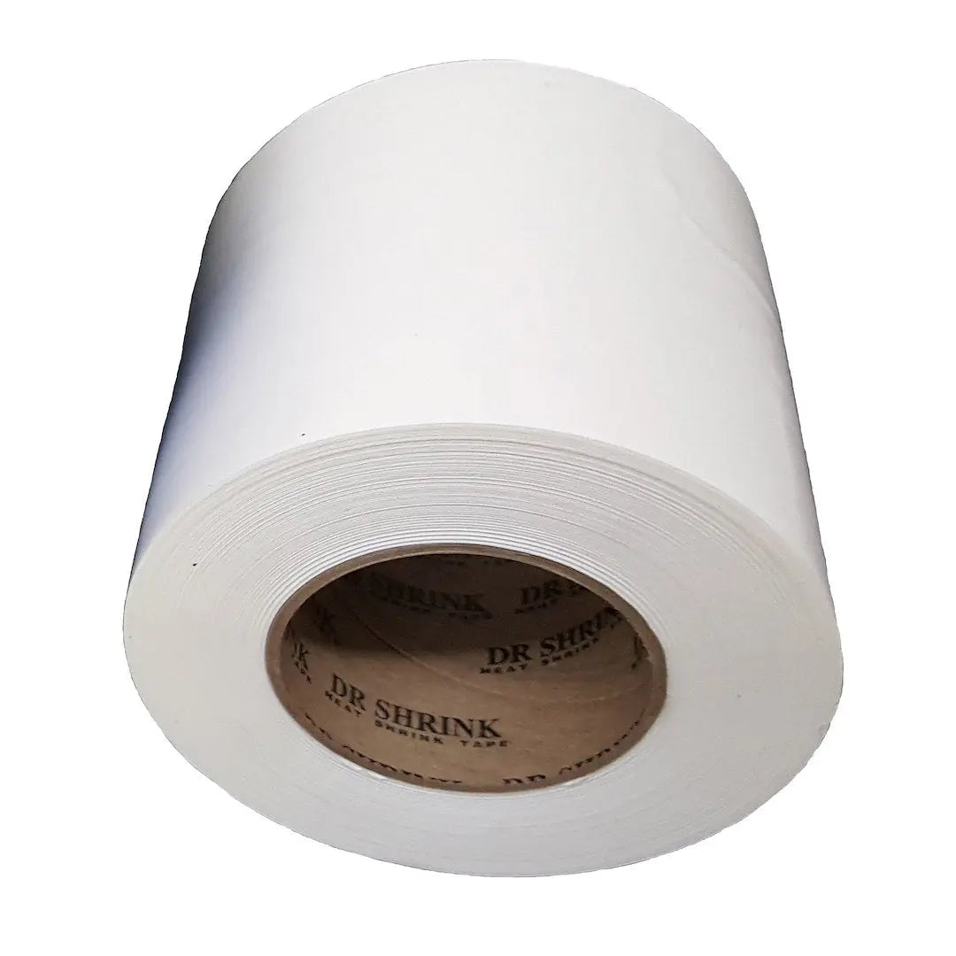 DR.SHRINK 6' x 180' White Heat Shrink Tape - Professional Grade Packaging Solution