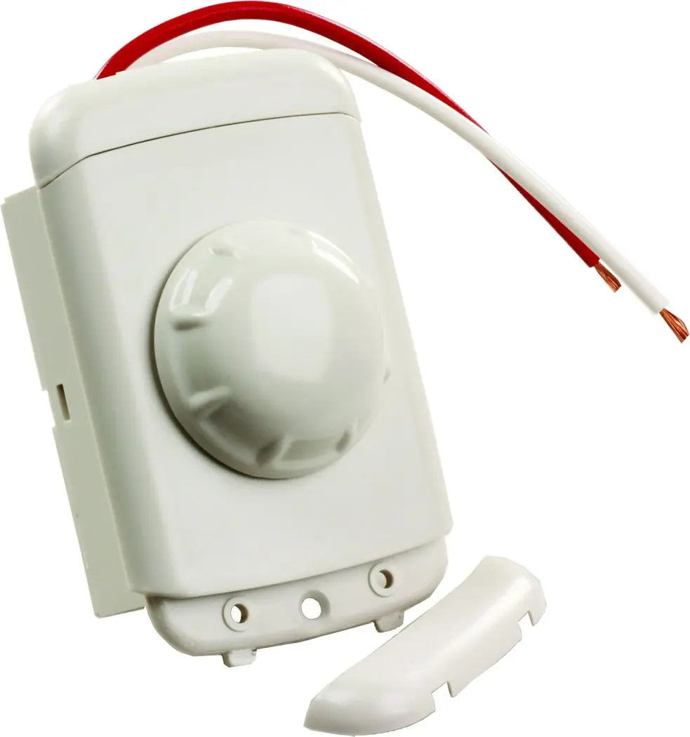 JR Products Rotary Dimmer Switch in White (Part Number 15235)