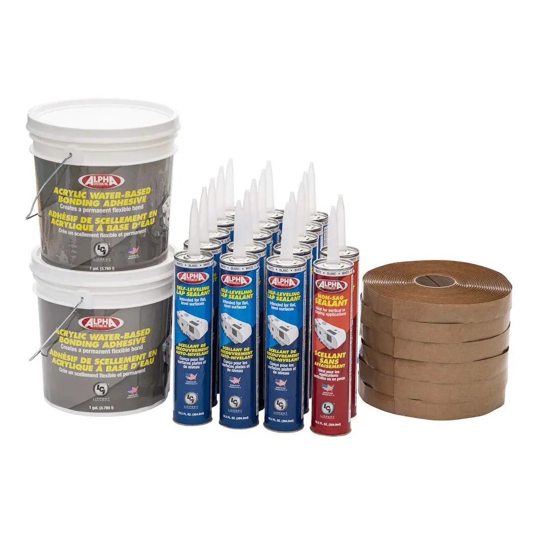 Lippert Components RV Roof Kit - SuperFlex White (Part No. 862422)