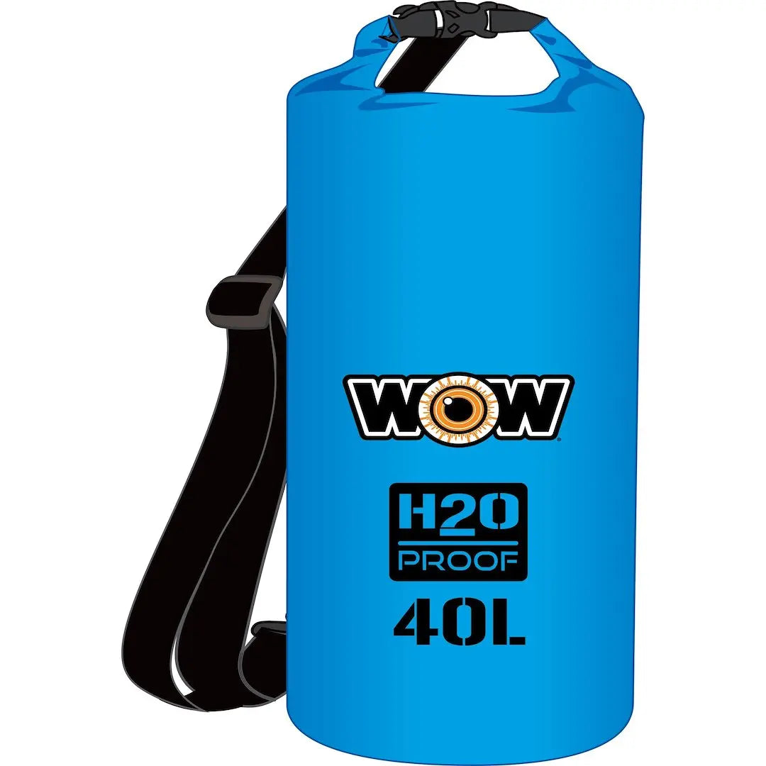 WOW Sports H2O Proof 40L Dry Bag in Blue – Waterproof Storage for Water Sports and Outdoor Activities
