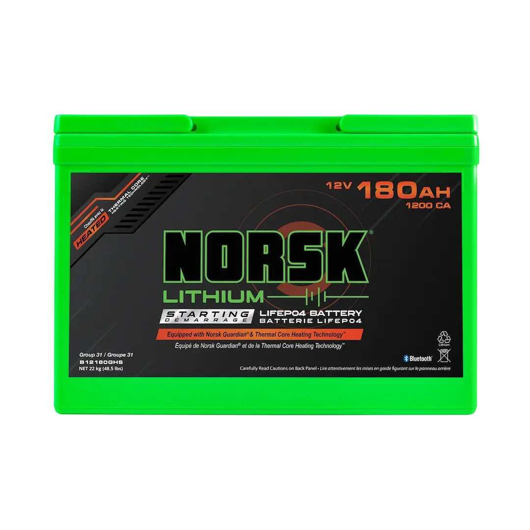 NORSK INC B12180GHS 12V 180AH Lithium Iron Phosphate Starting Battery