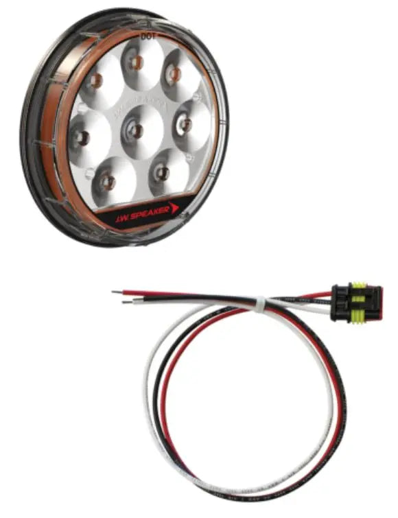 JW Speaker 234 Turn Signal 12/24V with 4-Inch Round DOT Harness
