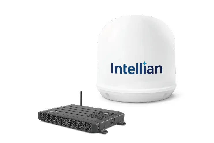 Intellian Fleet One System with Stand-Alone T - Reliable Maritime Satellite Communication