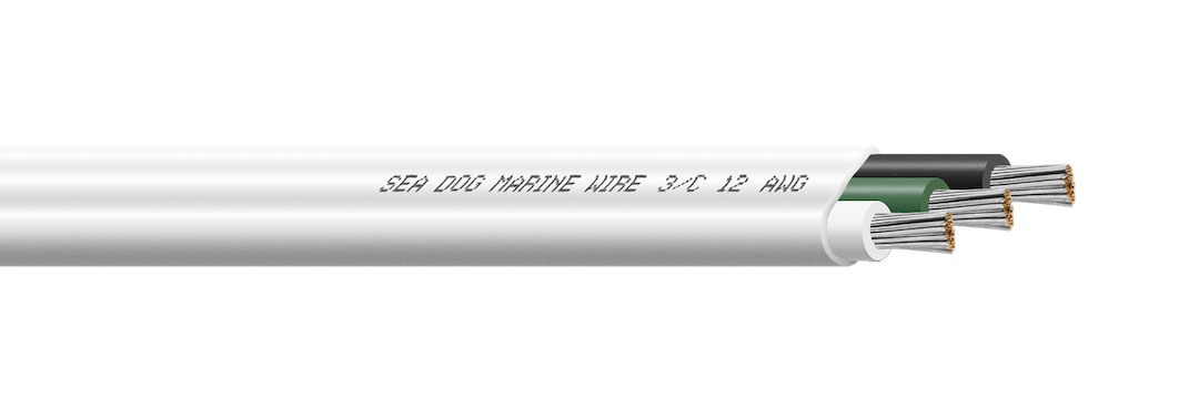 Sea Dog 8012304 12-3 AWG Triplex Marine Wire, 250 ft