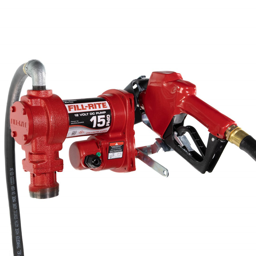 Fill Rite FR1210HA 12V DC Pump with Auto Nozzle for Fuel Delivery