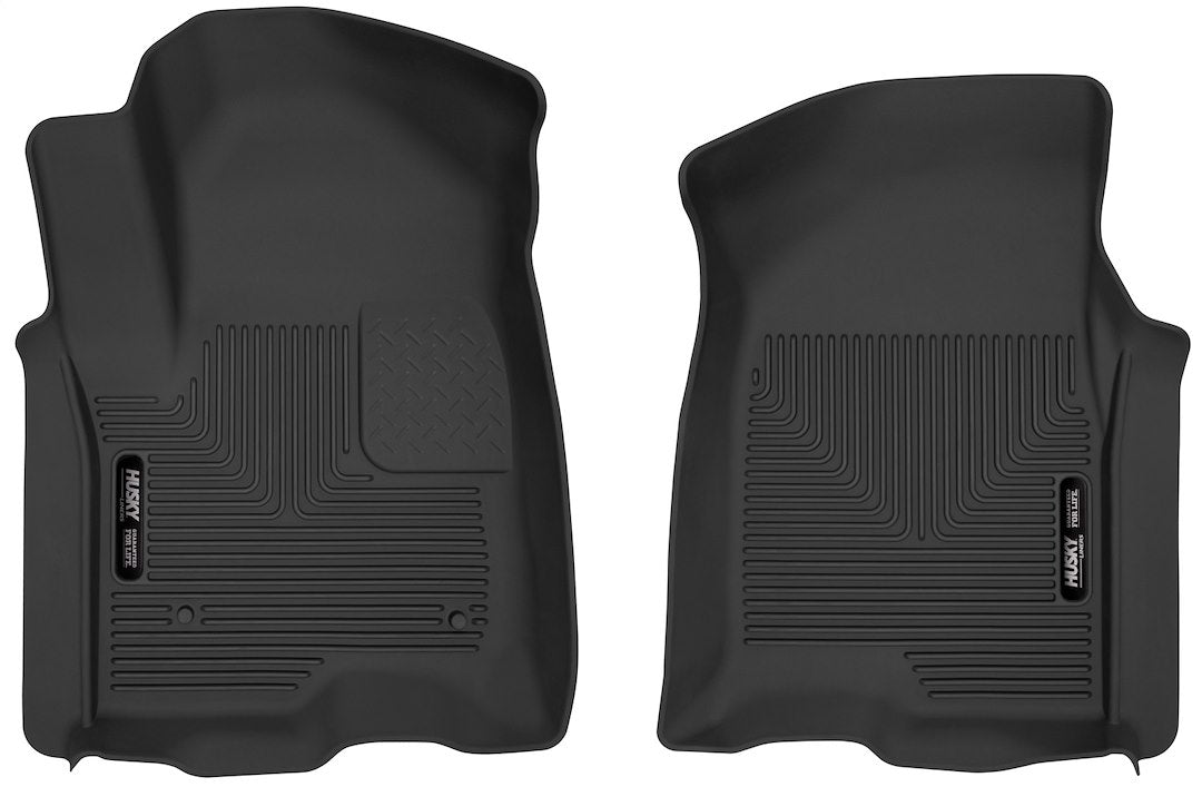 HuskyLiner Front Floor Liners Black for Silverado and Sierra 1500/2500/3500 HD (Part #54101)