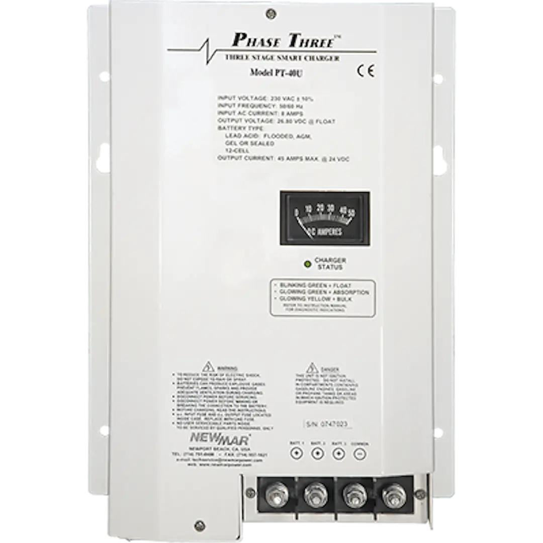 Newmar PT40U Battery Charger - 12V 40A, 3 Bank