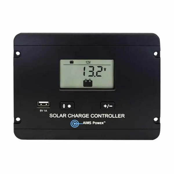 AIMS POWER 30A Flush Mount PWM Solar Charger - Efficient Solar Power Management