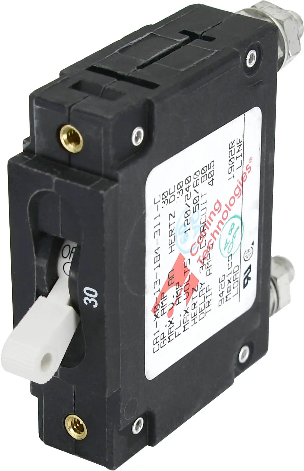 Blue Sea Systems Circuit Breaker CA1Toggle 30A White - Reliable Overcurrent Protection