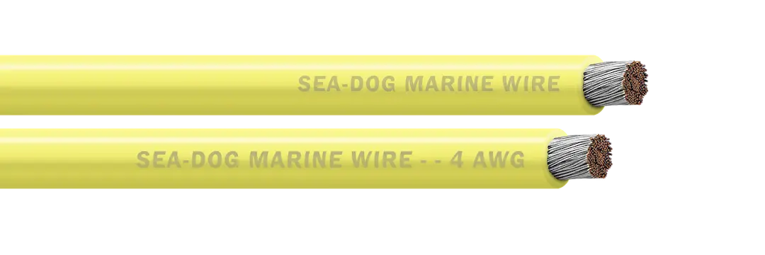 Sea Dog 4 AWG Yellow 100 ft Battery Cable with Marine-Grade Durability