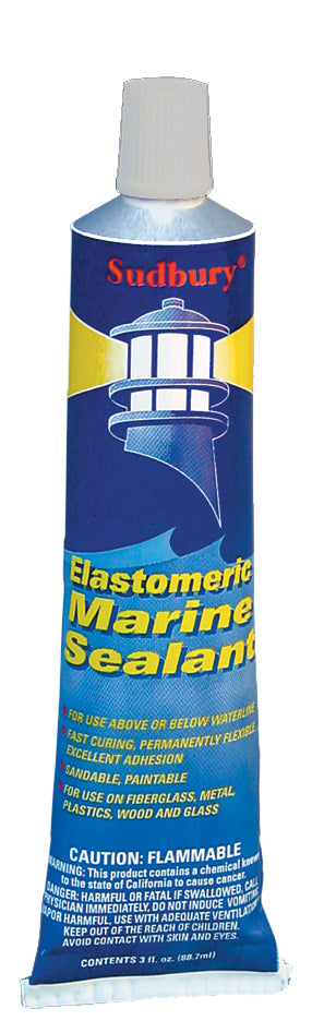 Sudbury Elasto Sealant Clear 3 oz Tube - Durable Caulking Solution