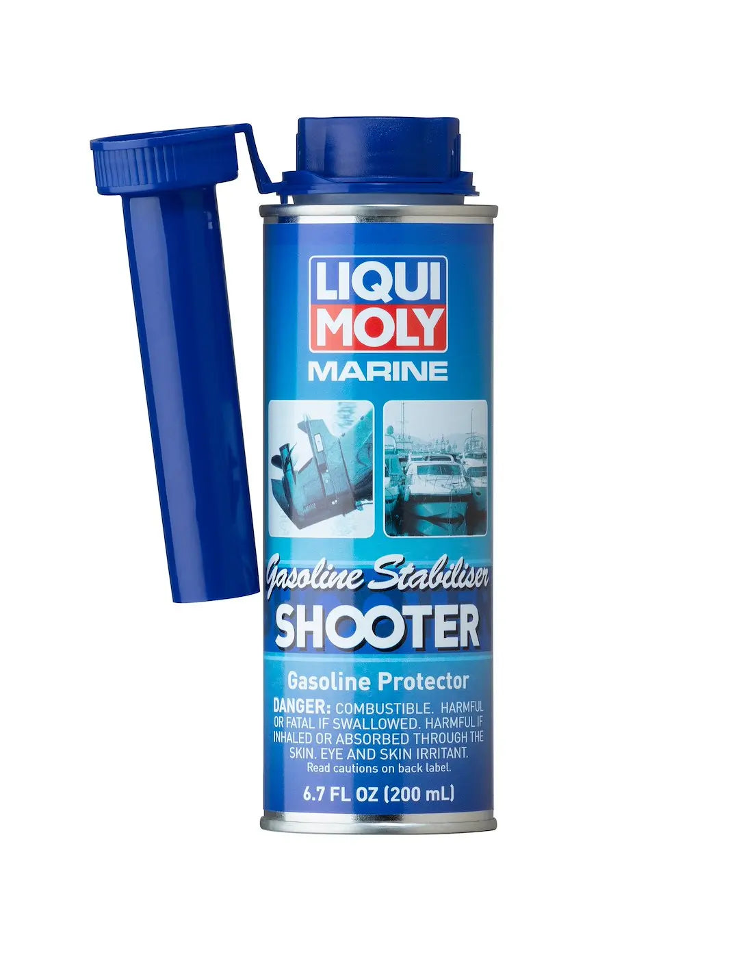LIQUI MOLY Marine Gasoline Stabiliser Shooter - Premium Fuel Stabilizer for Marine Engines