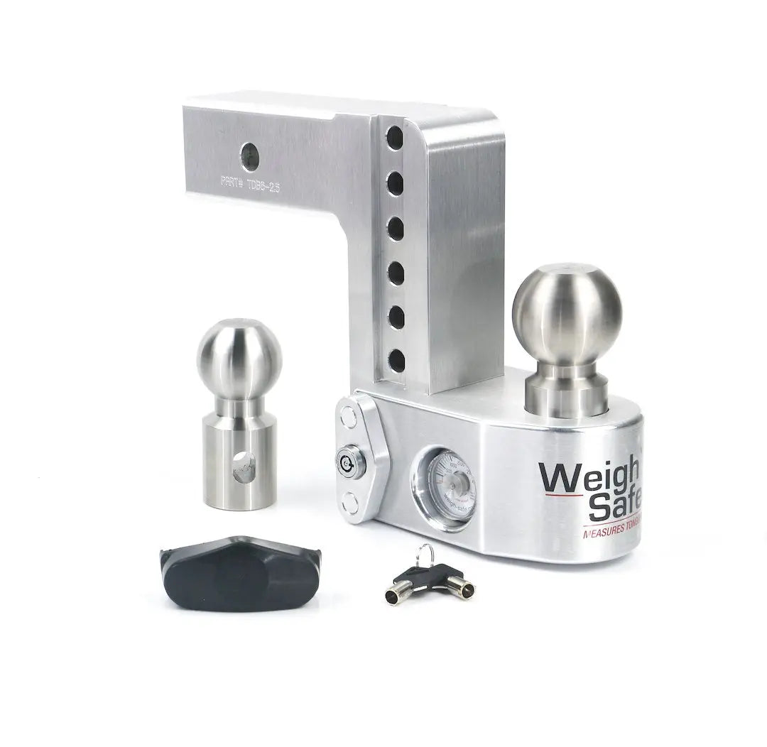 Weigh Safe WS625 6-Inch Adjustable Ball Mount with 2.5-Inch Shank