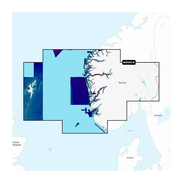 Garmin Carto Norway Lista to Sognefjord Map - Part Number 010C125000