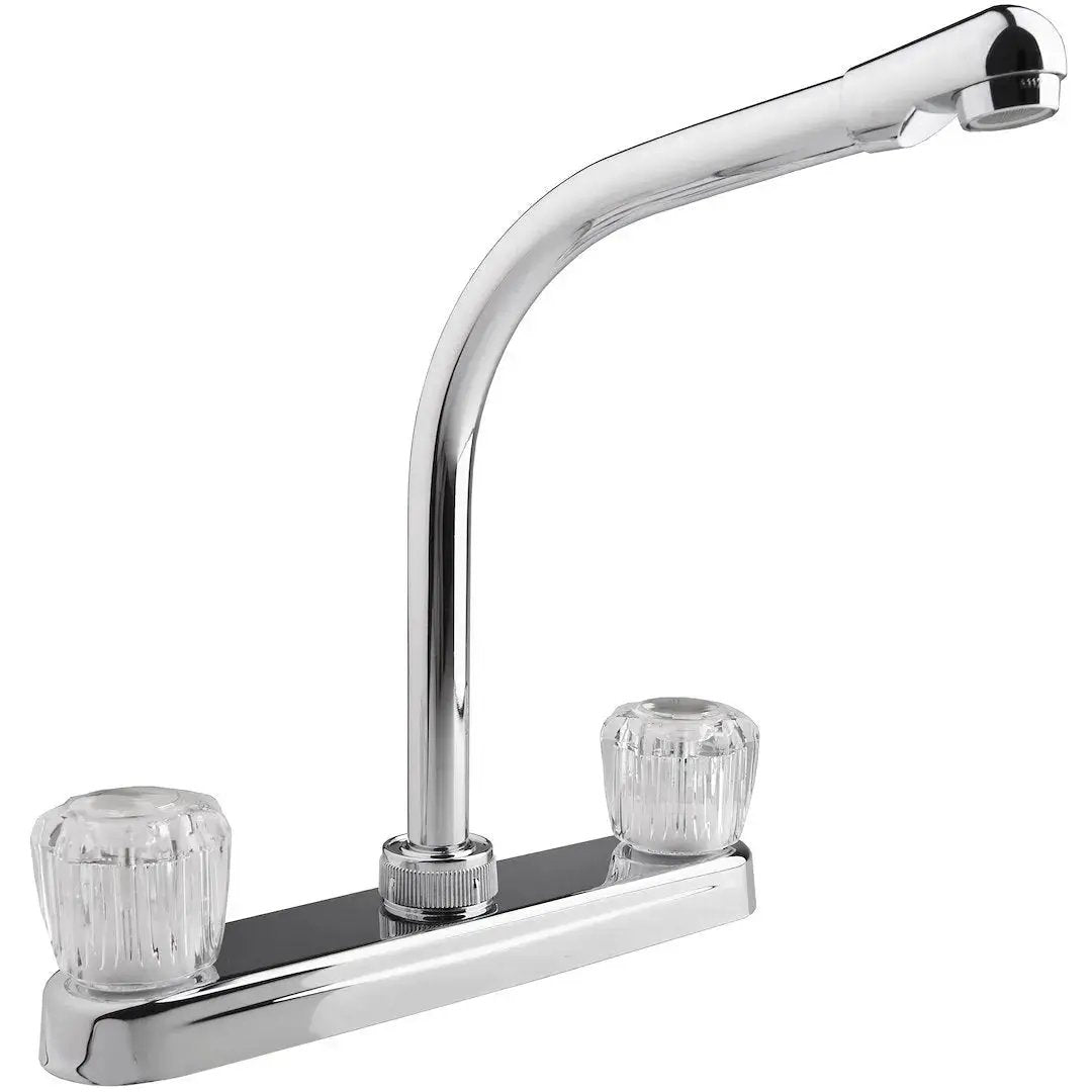 DURA FAUCET DFPK210ACP Hi-Rise RV Kitchen Faucet with High Arc Spout by DURA FAUCET