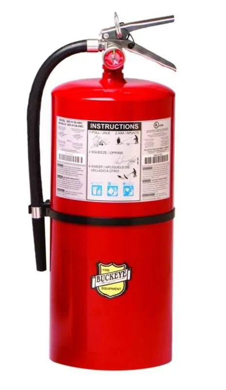 Buckeye Fire 20 lb. ABC Fire Extinguisher (Part #12120) – Heavy-Duty Multi-Purpose Safety Equipment