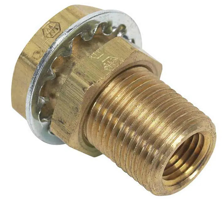 Moeller 1/4 Inch FNPT Brass Bulkhead Fitting – Durable Marine and Industrial Connection