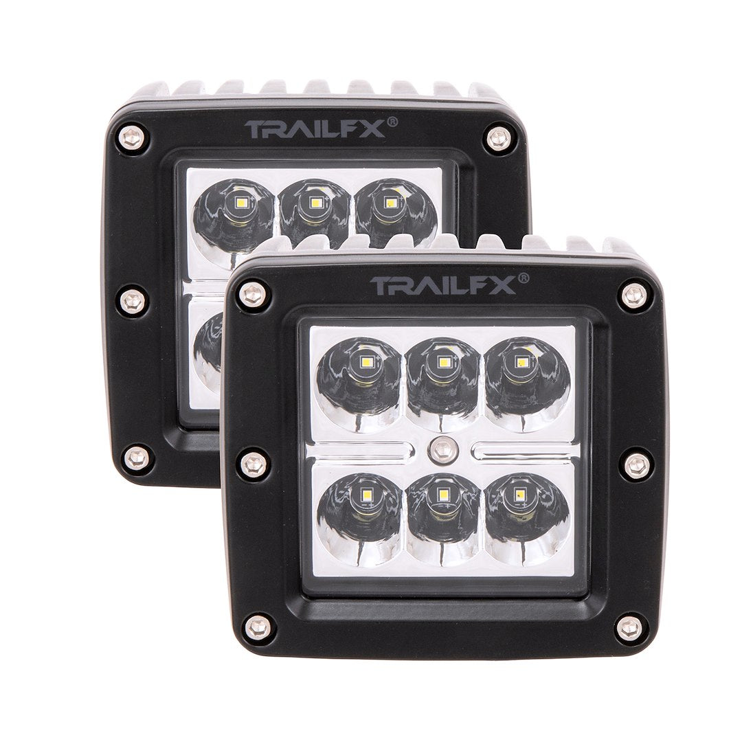 TrailFX 3X2 LED Pod with 6x3W Spot Prime Black Lens Cover (Part #3X2S2)