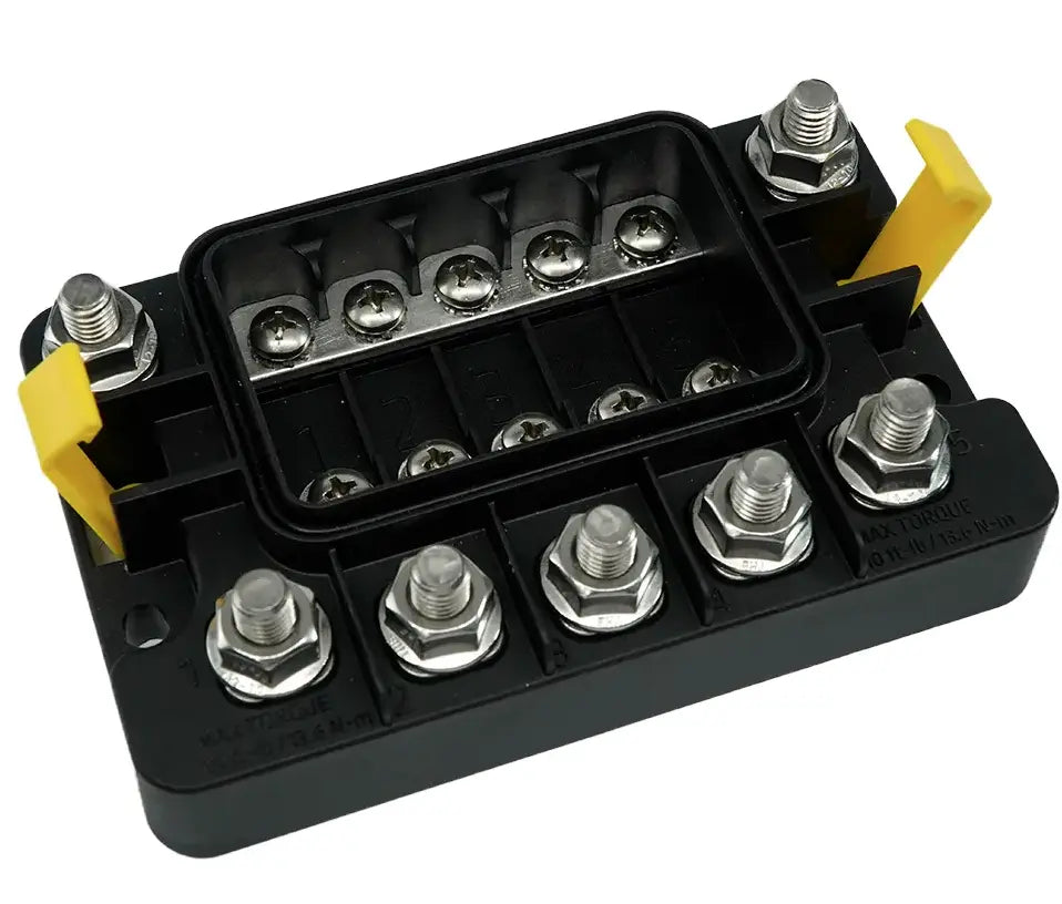 EGIS MOBILE MIDI 5X Fuse Block with M8 Inputs - Reliable Power Distribution for Your Equipment