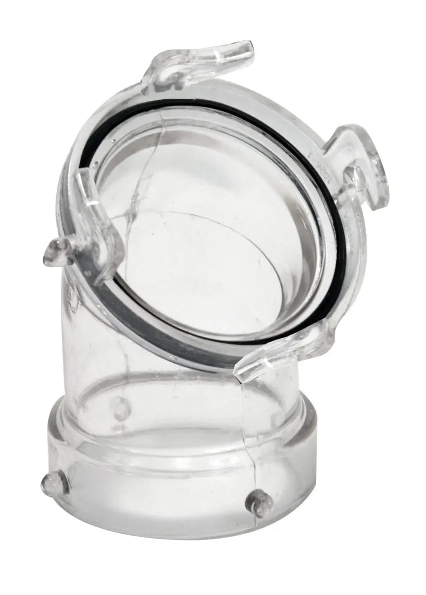 Valterra LLC T10261 Clear Bayonette Hose Adapter - 45 Degree Bend