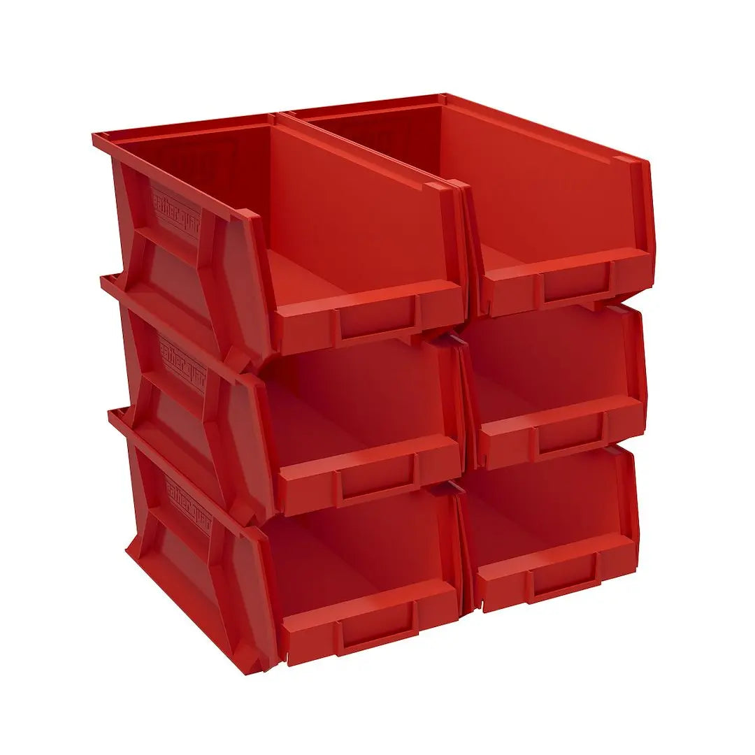WeatherGuard Model 9856-7-02 Red Storage Bin, 6 in x 8.2 in