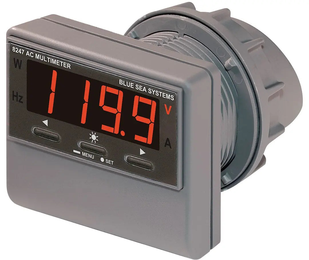 Blue Sea Systems 8247BSS Digital AC Multi-Function Meter for Accurate Power Monitoring