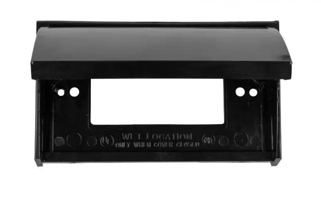 JR Products GFCI Outlet Cover in Black - Part Number 0512215