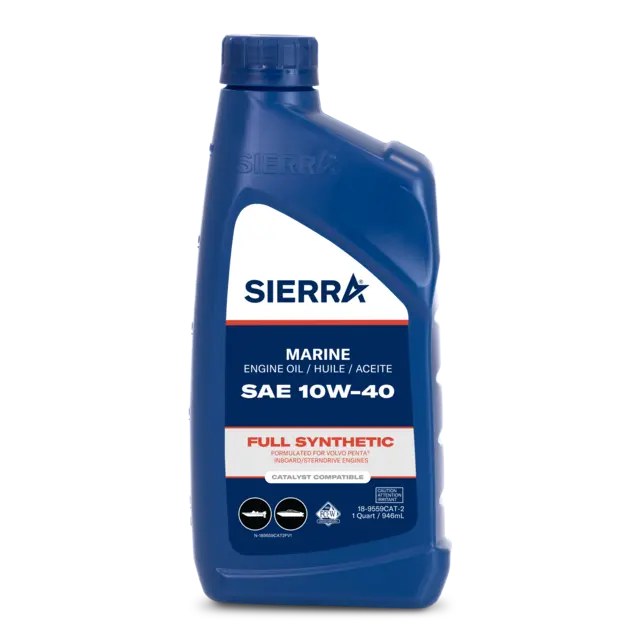 SierraMarin 10W-40 Full Synthetic Marine Engine Oil Quart - High-Performance Lubricant