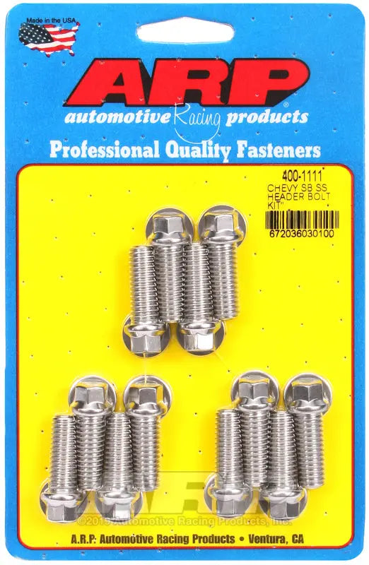 ARP SBC SS Hex Head Bolt Kit with Part Number 4001111