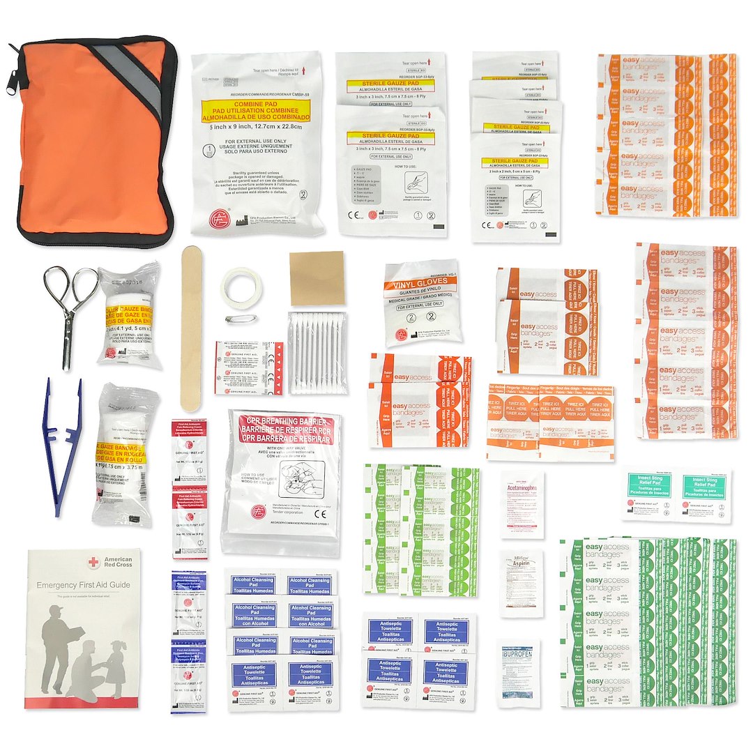 READY AMER Pocket First Aid Kit 107PC - Compact Emergency Medical Supplies for Home and Travel
