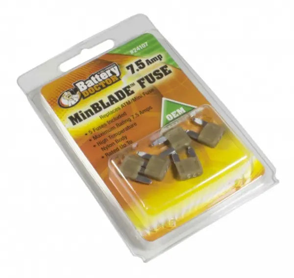 WIRTHCO Min Blade Fuse 7.5 Amp - Reliable Automotive Fuse