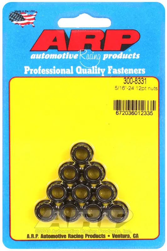 ARP 3008331 5/16-24 12PT Nuts – Pack of 10 for Heavy-Duty Applications
