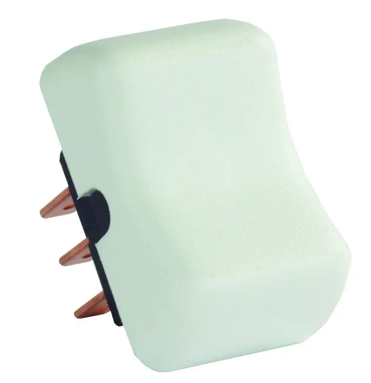 JR Products DPDT On/Off/On Momentary Switch with White Handle (Part Number 13005)