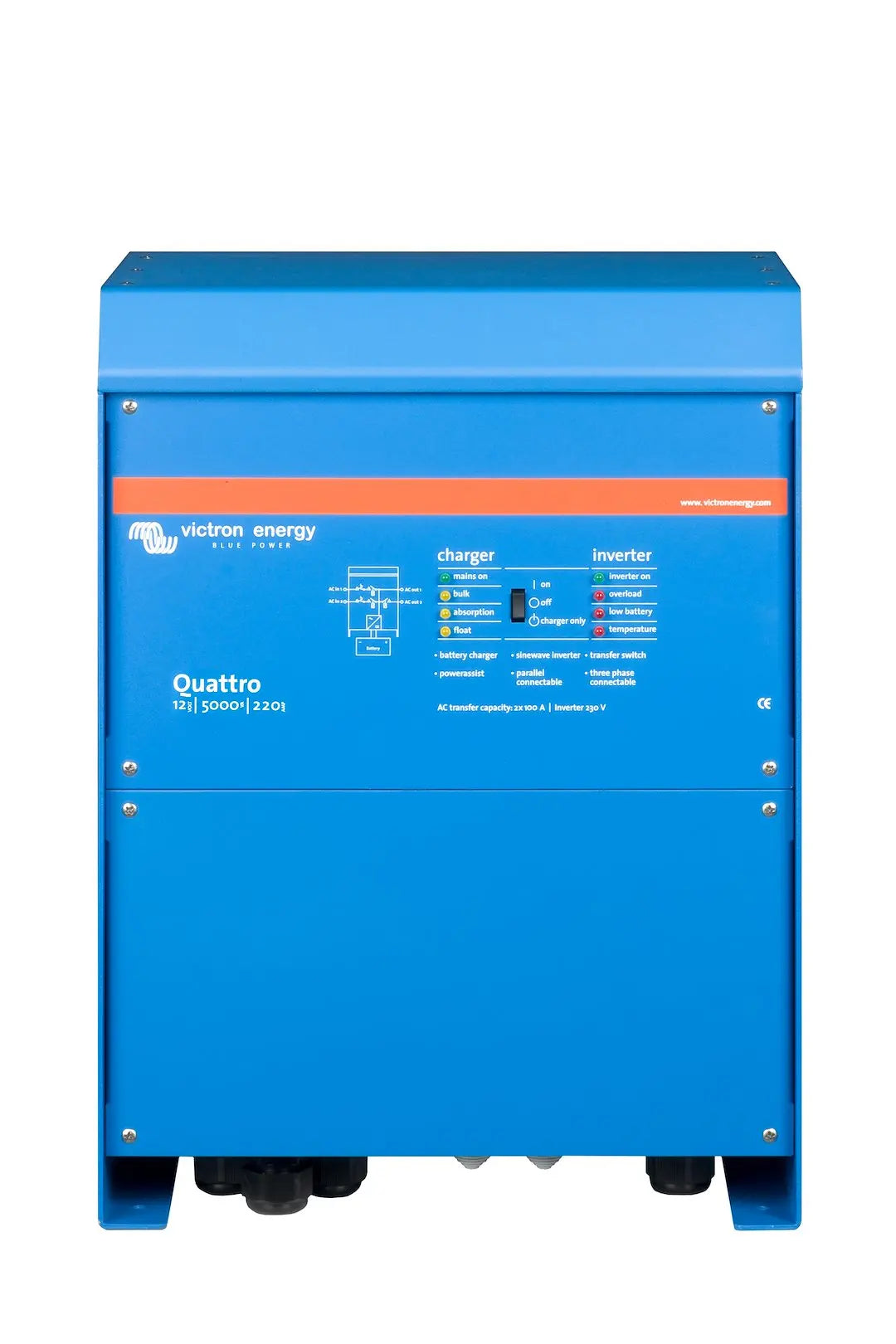 Victron Ener QUA1250211 Quattro 12V 5000VA 200A Inverter/Charger