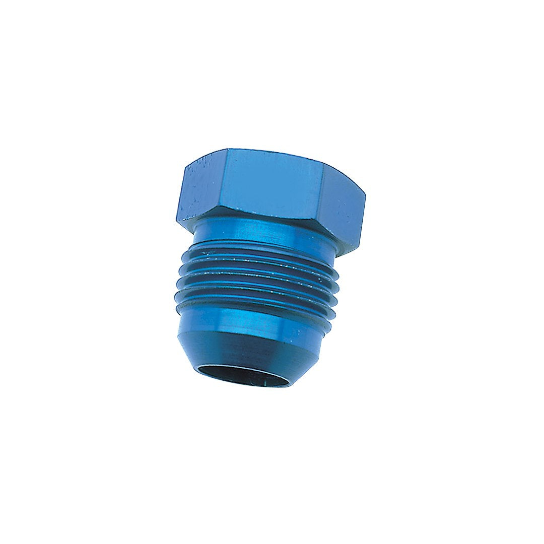 SpeedFX -12AN Black Flare Plug - Durable Aluminum Fitting for Automotive and Marine Applications