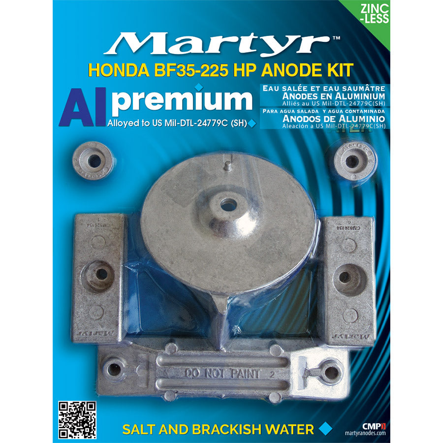 CMP Group Honda BF35-225 Motor Anodes Kit Aluminum - Part F35225KITA